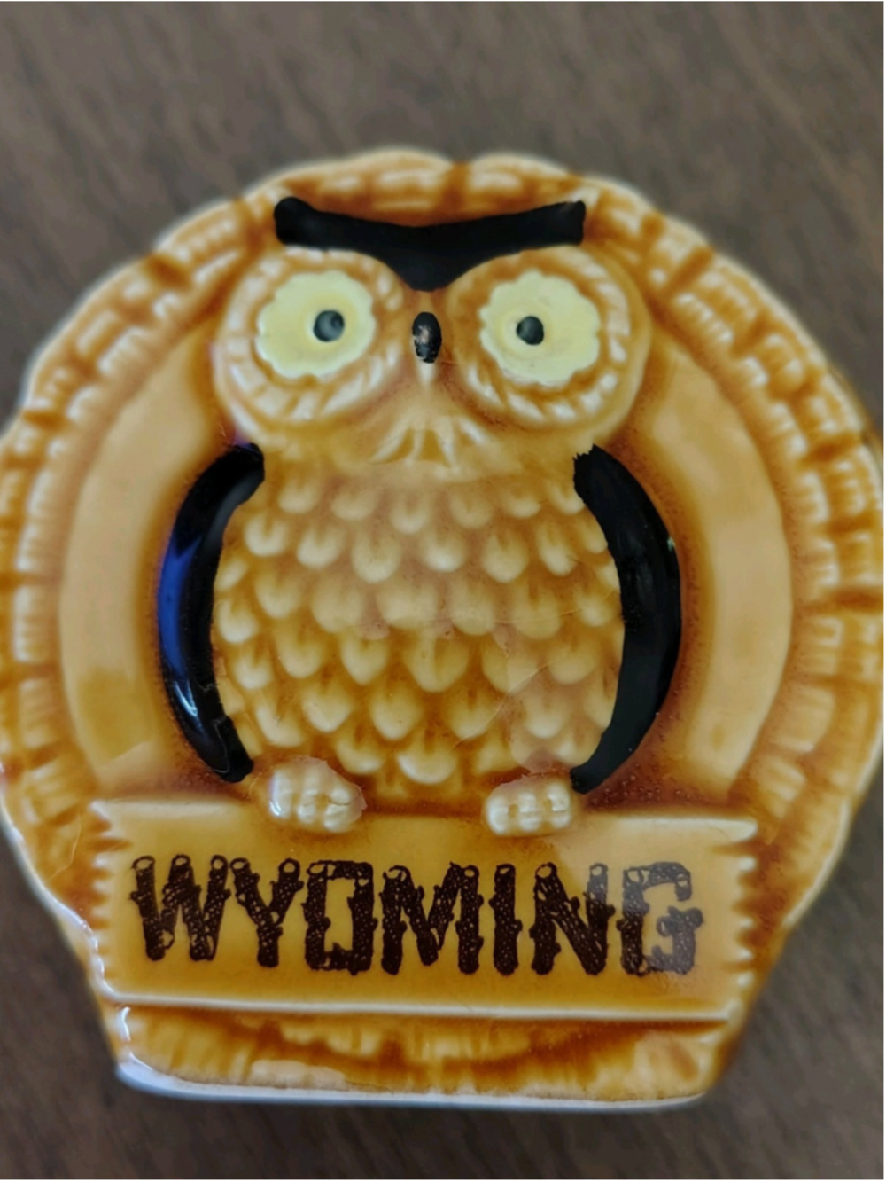 Vintage 1970's Wyoming Owl Bird Ceramic Toothpick Holder - Picture 8 of 9